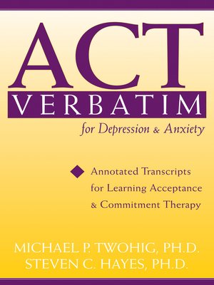 cover image of ACT Verbatim for Depression and Anxiety